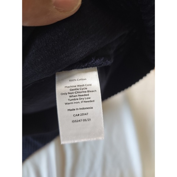 Talbots Skirt Womens 12 Navy Blue Corduroy Pockets Casual Career - Picture 6 of 10